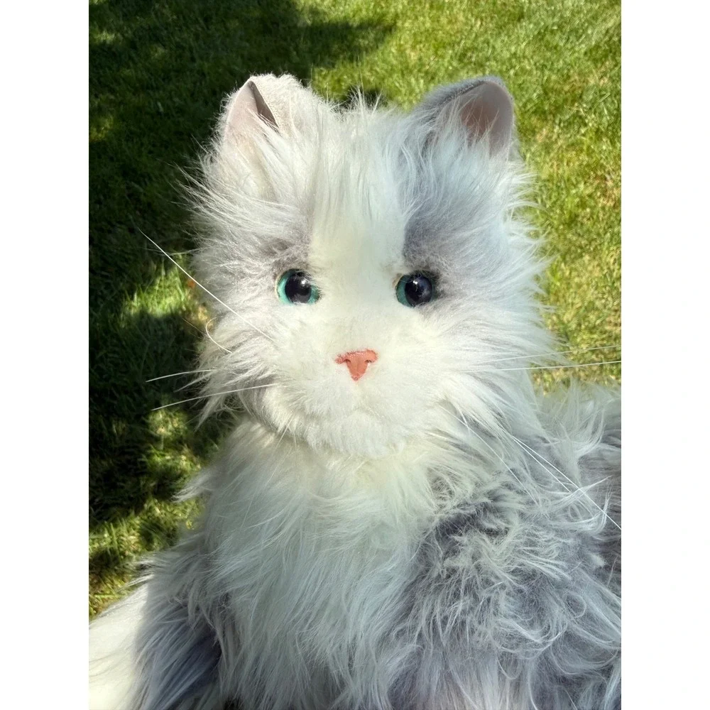 Hasbro Joy for All Companion Pet -Gray & White Interactive Therapy Cat 
